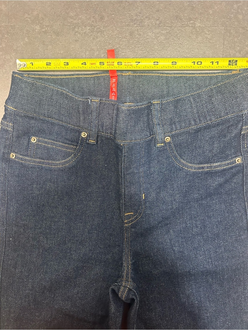 SPANX Crop Flare Jeans | Size Small | Dark Wash Denim | Pull-On Shaping Jeans - Picture 6 of 8